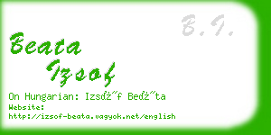 beata izsof business card